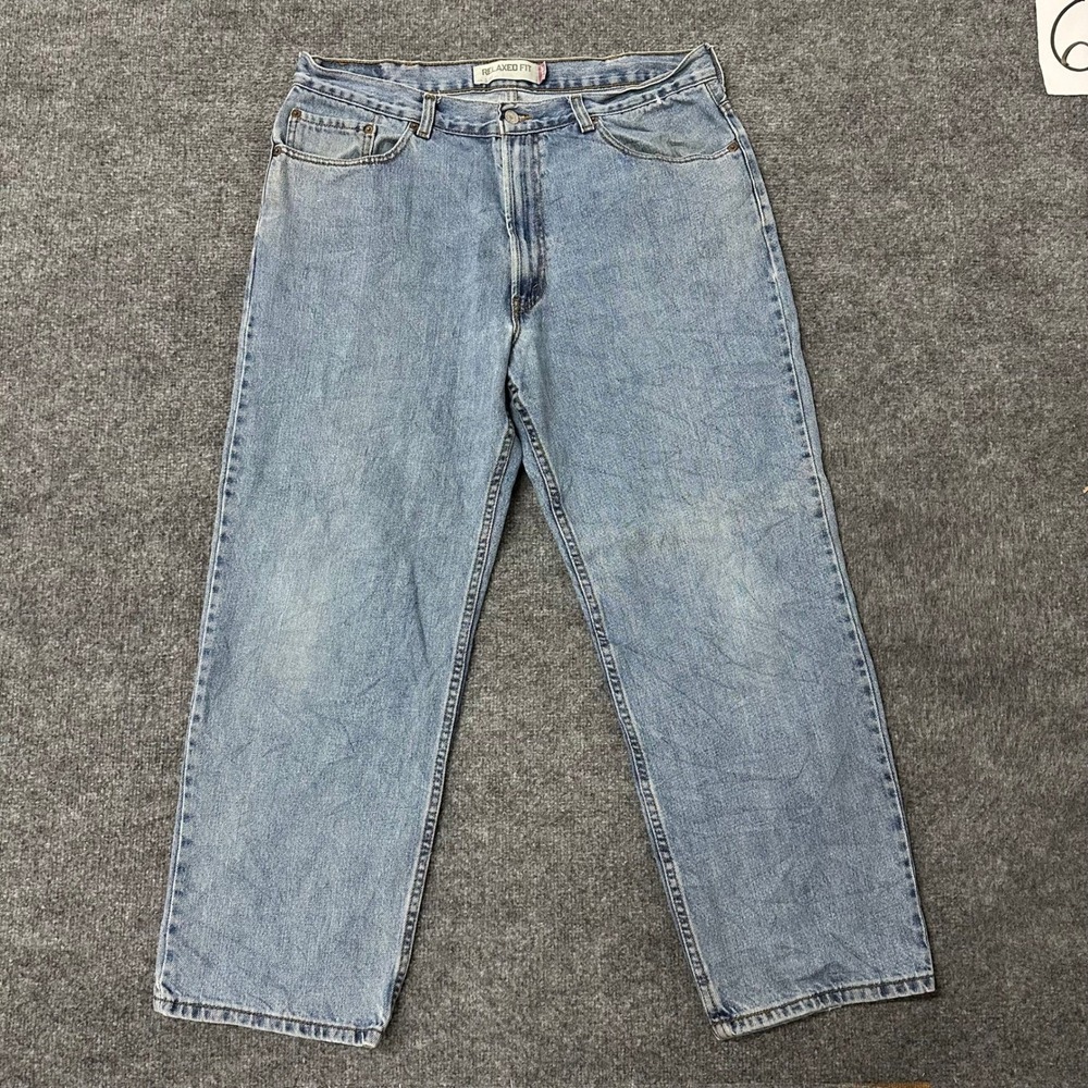 Levi's Jeans Mens Size 38x30 Blue 550 Relaxed Fit Tapered Leg Light Wash Denim
